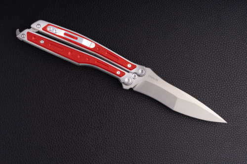 Нож складной Эльф D2 204-100401 рукоять G-10 (Red)