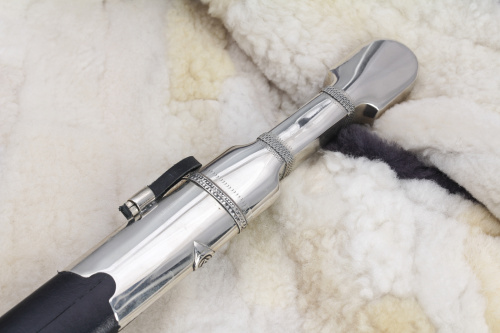 Кинжал сувенирный модель №19 со вставками кожазаменитель/мельхиор