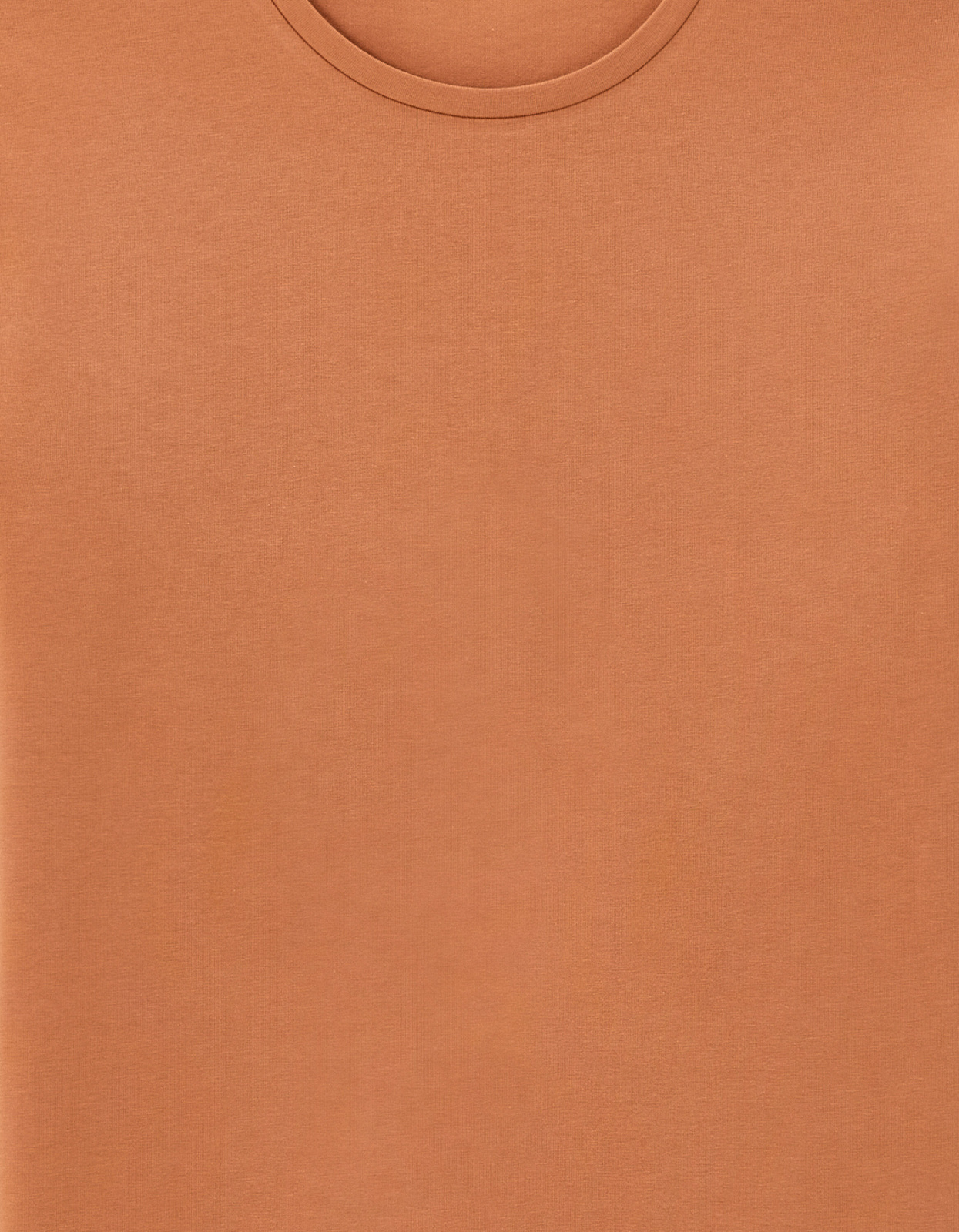 футболка из эластичного хлопка с круглым вырезом Brown Celio