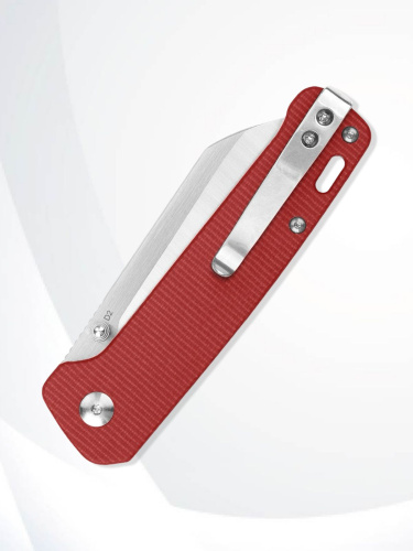 Нож QSP Penguin Satin сталь D2, рукоять Red Micarta