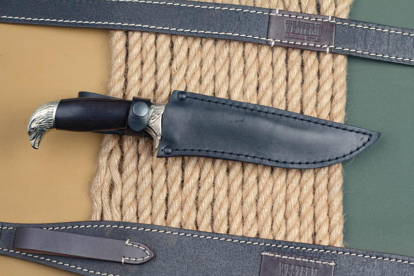 Нож Сокол Сталь Дамаск