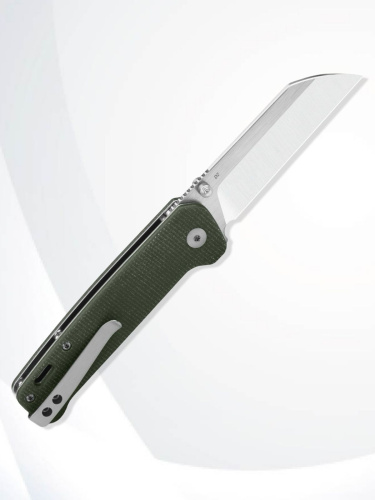 Нож QSP Penguin Satin сталь D2, рукоять Green Micarta