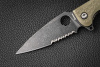 Складной нож Daggerr Resident serrated blackwash олива Складной нож Daggerr Resident serrated blackwash олива