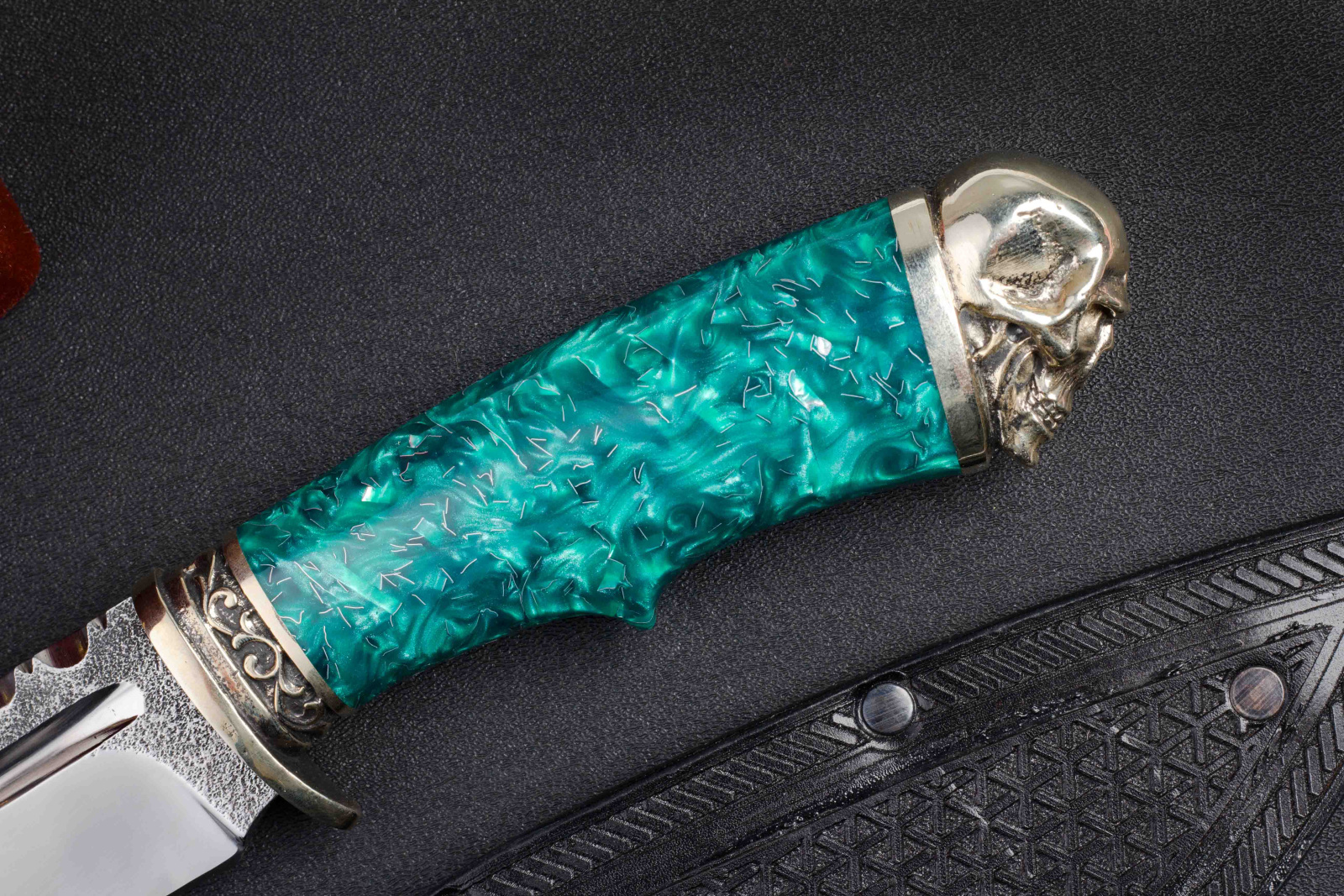 Нож Спецназ Х12МФ Акрил Зеленый