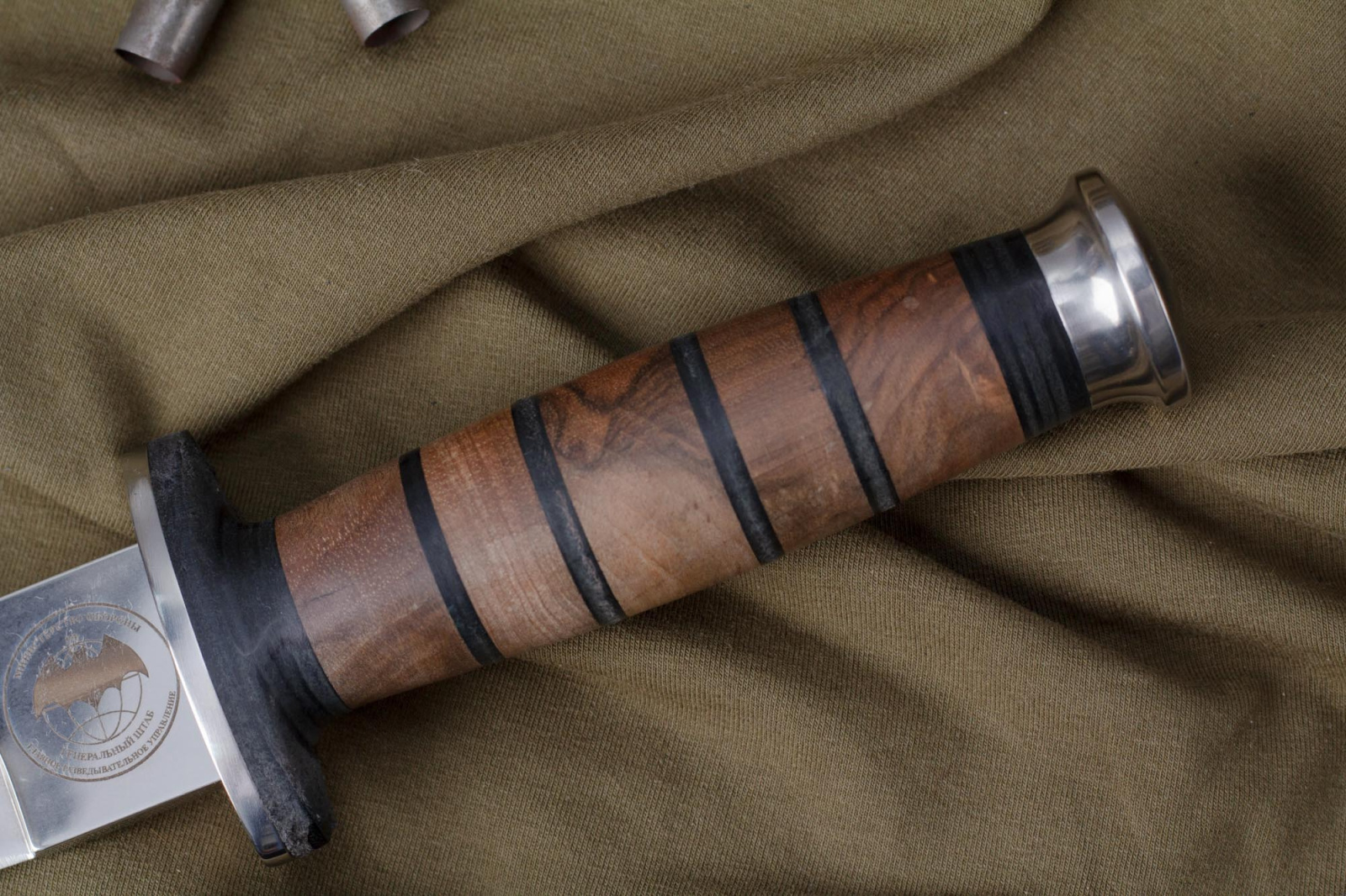 Нож КО-1 Дерево/Кожа с символикой ГРУ Кизляр Нож КО-1 Дерево/Кожа с символикой ГРУ Кизляр