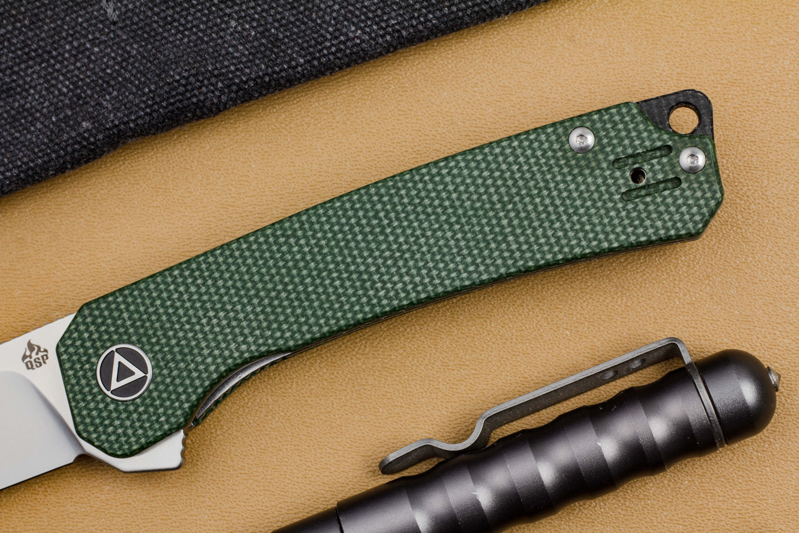 Нож QSP Osprey Satin сталь 14C28N, рукоять Green Micarta