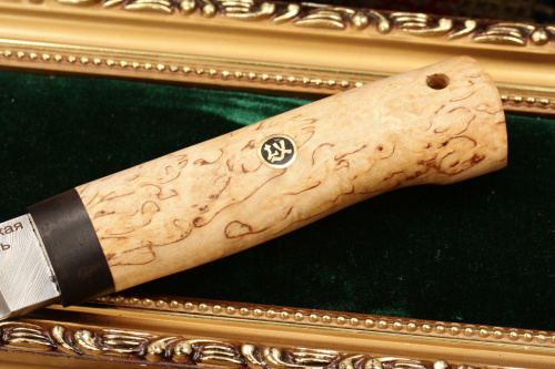 Нож Финский (дамаск, карельская берёза)