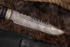 Нож Клык-2 граб/насечка дамаск Адамов