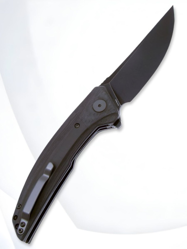 Складной нож Petrified Fish Deepsea Blackwash сталь K110, рукоять Carbon Fiber