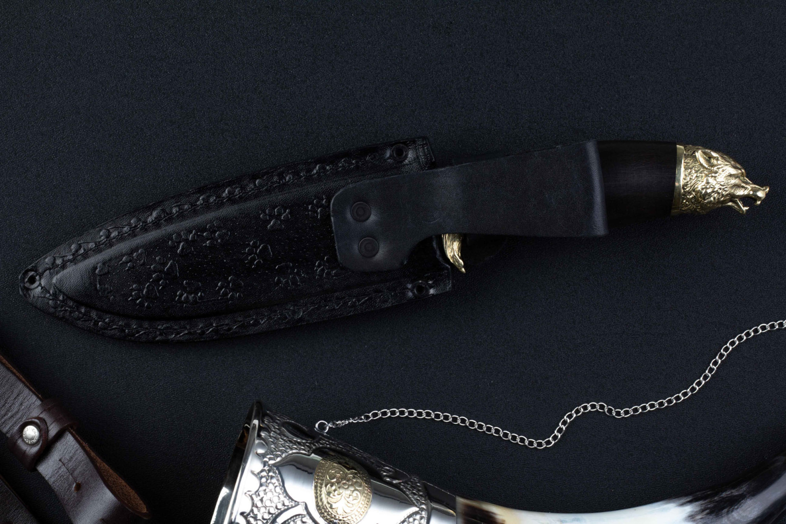 Нож Борз - Х12МФ/D2 латунь Беркут Кизляр