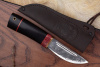 Нож Скинер ковка (х12мф,черный граб, розовая вставка) Стальные Бивни