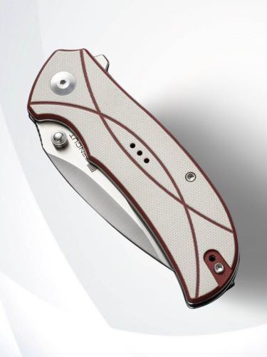Складной нож Sencut Hyrax satin сталь 9Cr18MoV, рукоять Ivory/Red G10