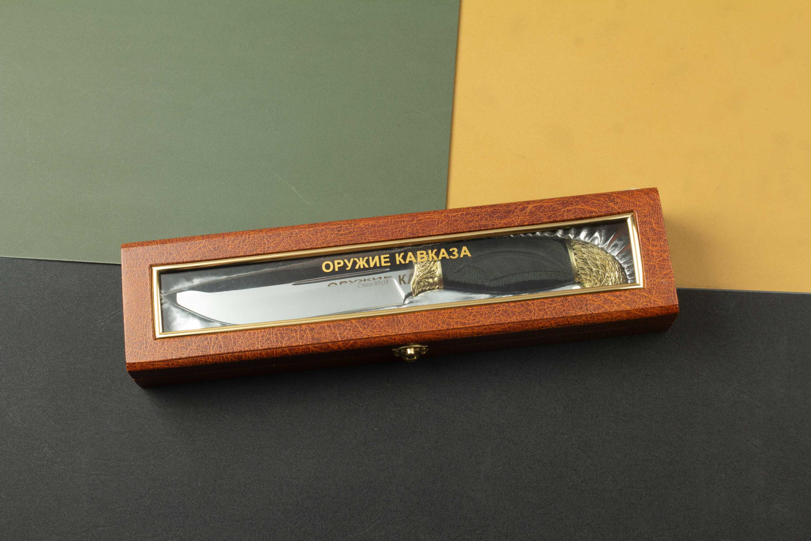 Подарочный Нож Беркут сталь 95х18 рукоять граб Дербент