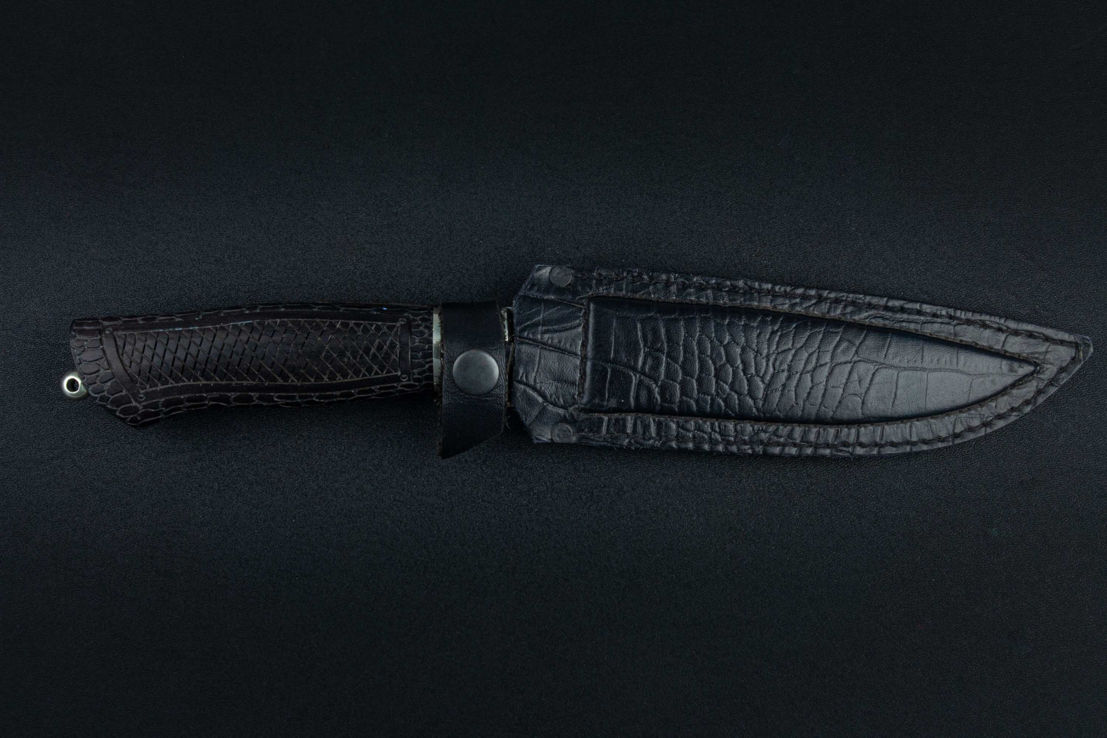 Нож Хищник дамаск граб Адамов