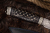 Нож Клык-2 граб/насечка дамаск Адамов