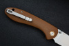 Складной нож CJRB Feldspar сталь D2, рукоять Brown G10