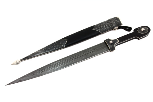 Кинжал ККВ дамаск серебро Кинжал ККВ дамаск серебро
