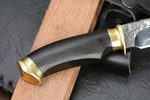 Нож Грибник Х12МФ/латунь Блажко