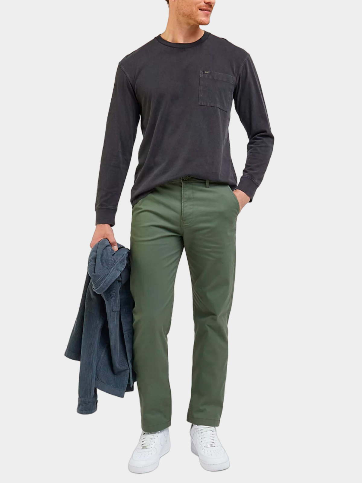 Брюки Lee Regular Chino Jeans Olive Green