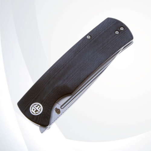 Складной нож Petrified Fish Beluga сталь K110, рукоять Black G10