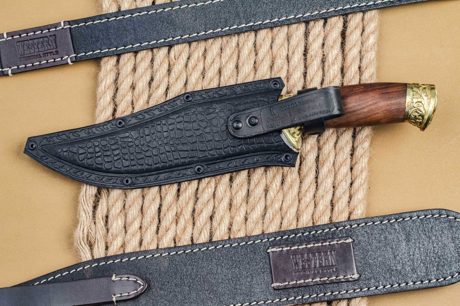 Нож Скорпион Большой Латунь