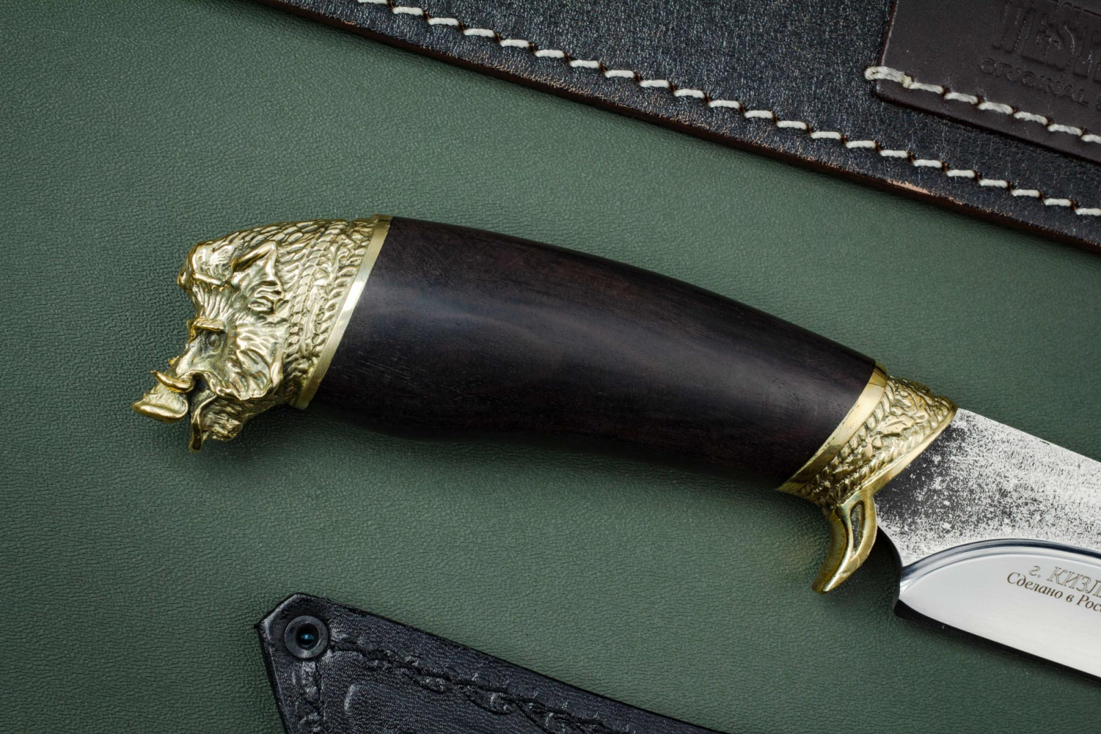 Нож Секач - Х12МФ/D2 латунь Беркут Кизляр