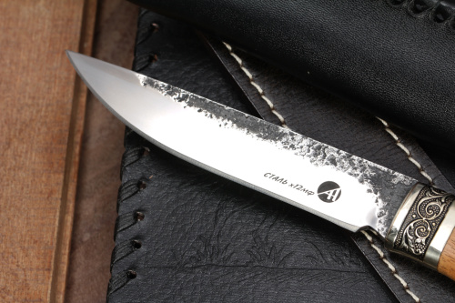 Нож Якут Х12МФ/мельхиор Блажко