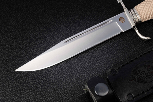 Нож Финка НКВД Х12мф эластрон бежевый Андреев