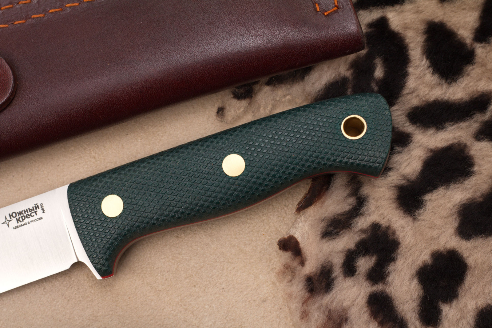 Нож Кедр L N690 изумруд конвекс Южный Крест