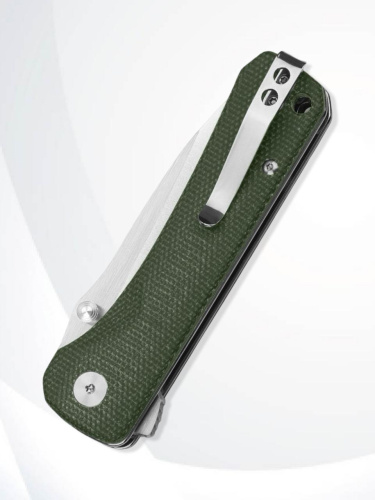 Нож QSP Hawk Satin сталь 14C28N, рукоять Green Micarta