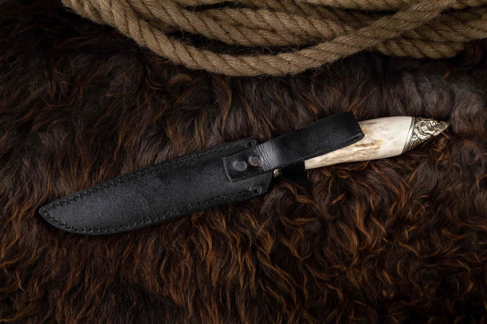 Нож Спец (Осетр) дамаск Адамов