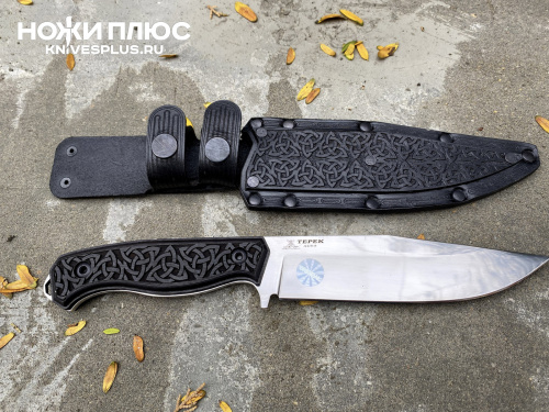 Нож Терек AUS-8 резная рукоять граб Кизляр Андреев