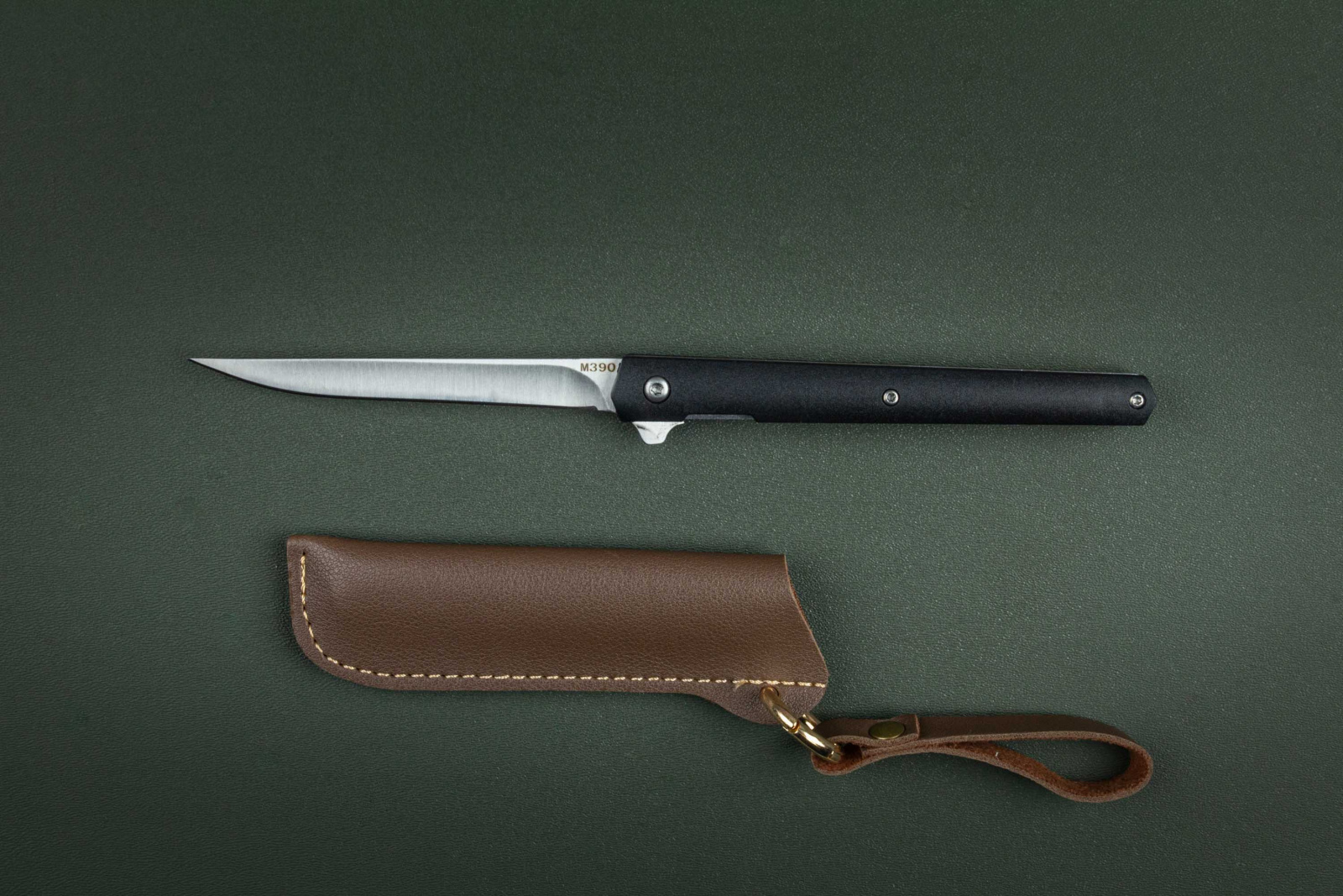 Нож складной Стилет М390 пластик черный