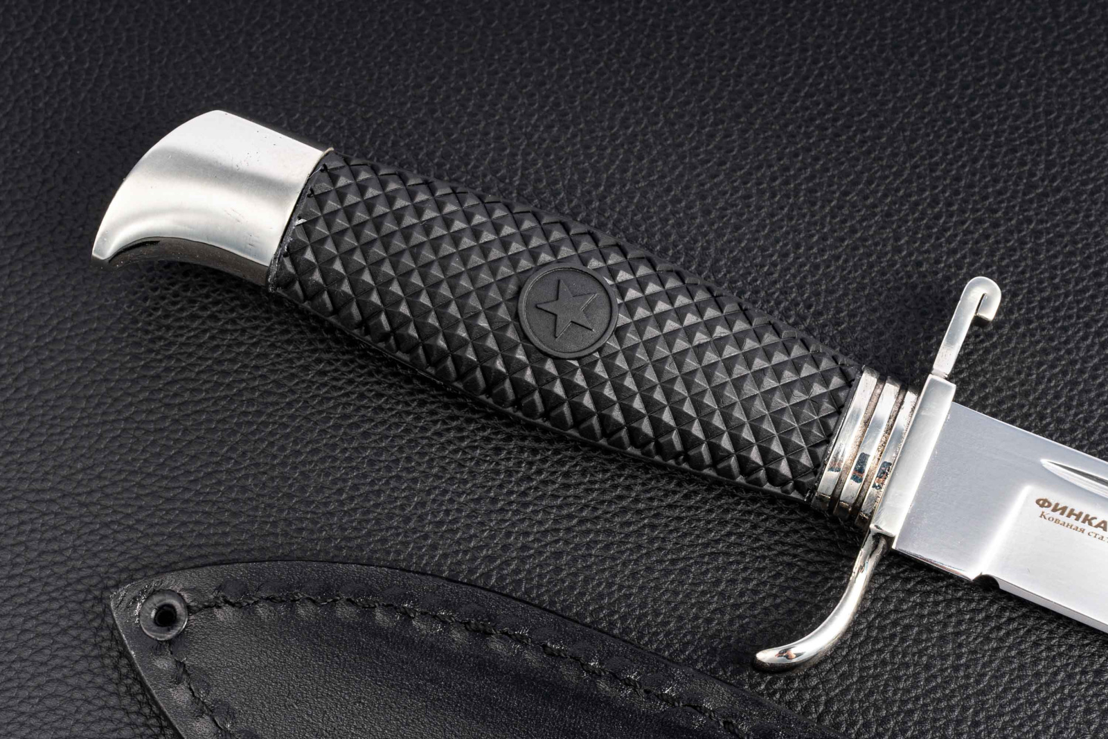 Нож Финка НКВД Х12мф эластрон черный Андреев