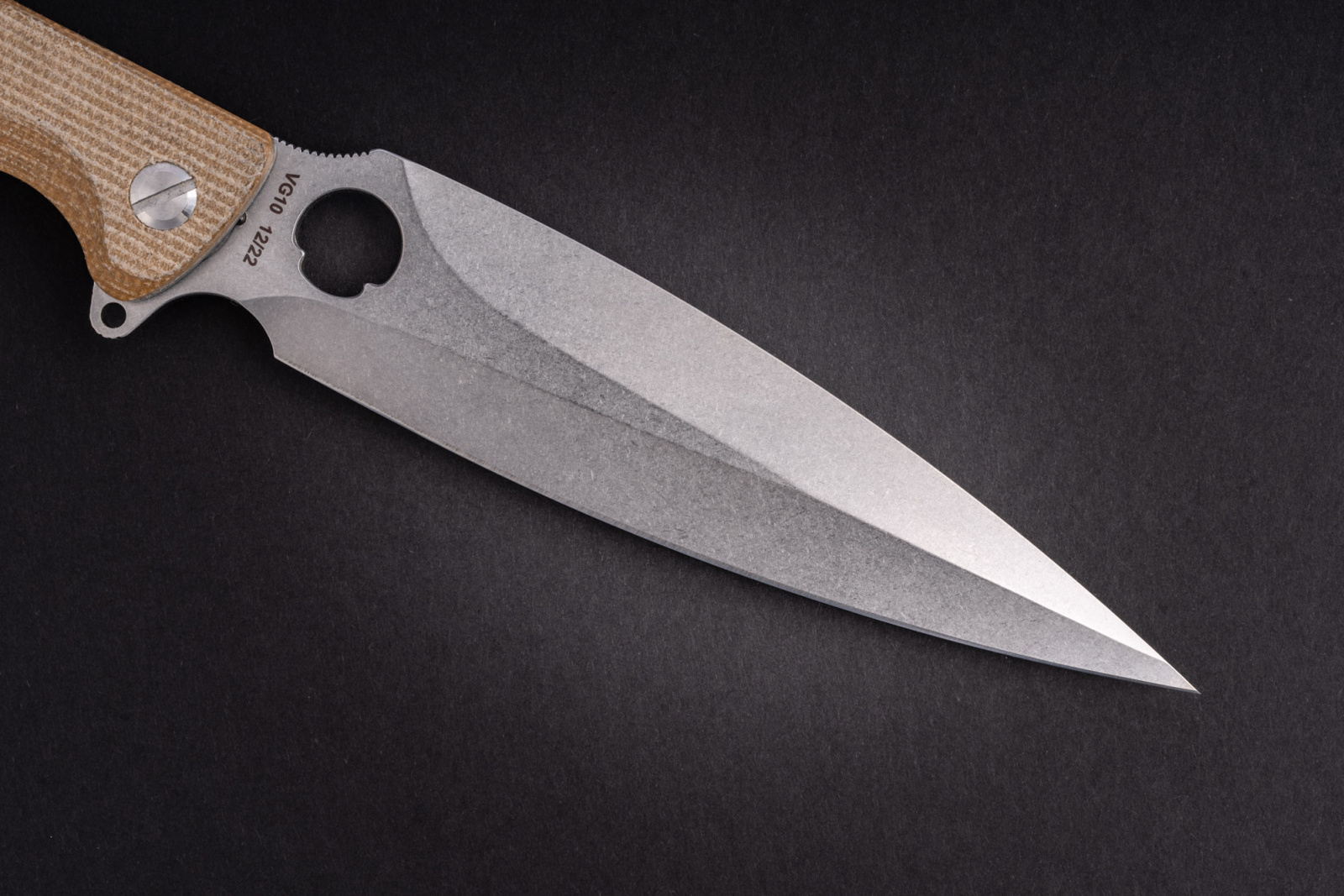 Складной нож Daggerr Vendetta stonewash сталь VG-10, рукоять Olive G10