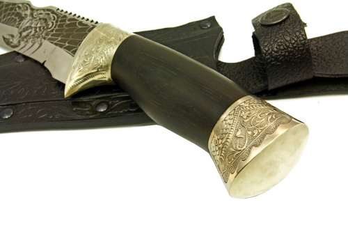 Нож Скорпион - граб/мельхиор Беркут Кизляр