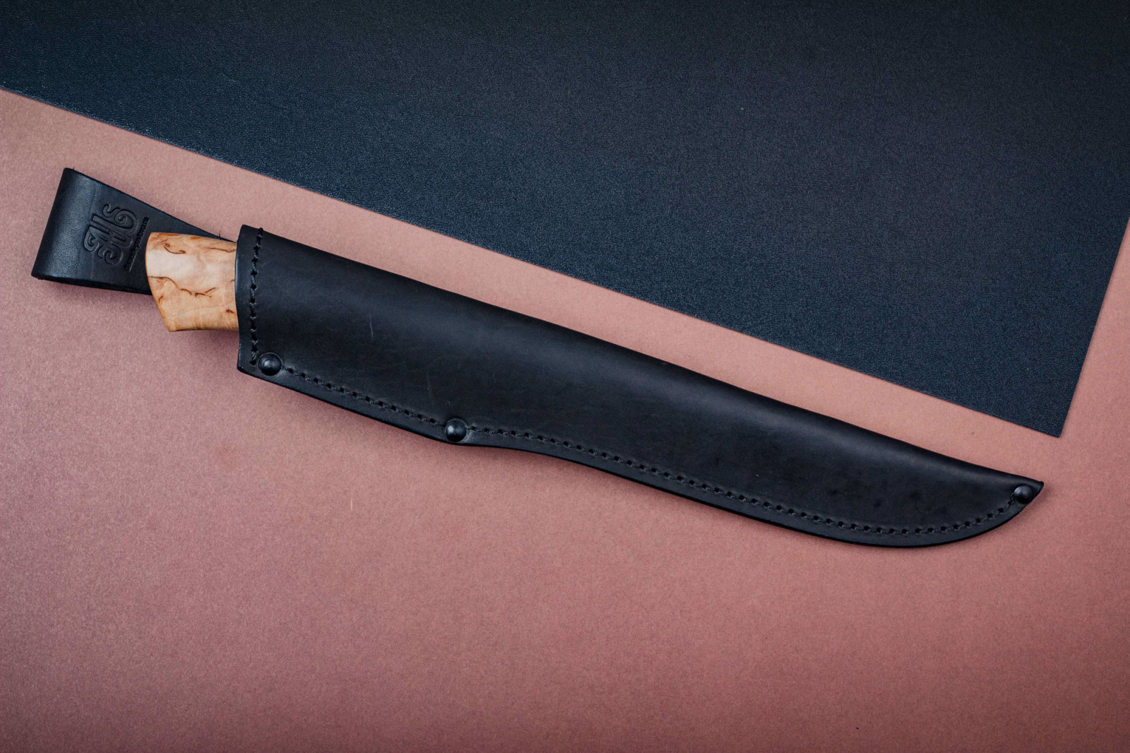 Нож Филейный дамаск карельская береза Марушина