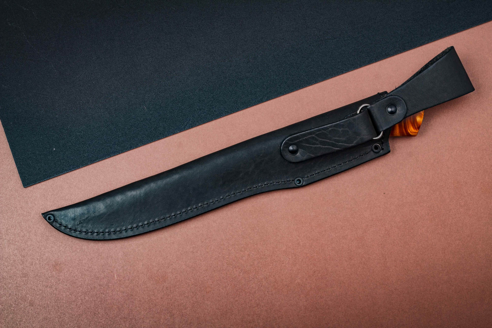 Нож Филейный дамаск красный акрил Марушина