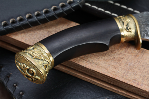 Нож Качкар Х12МФ/латунь Блажко