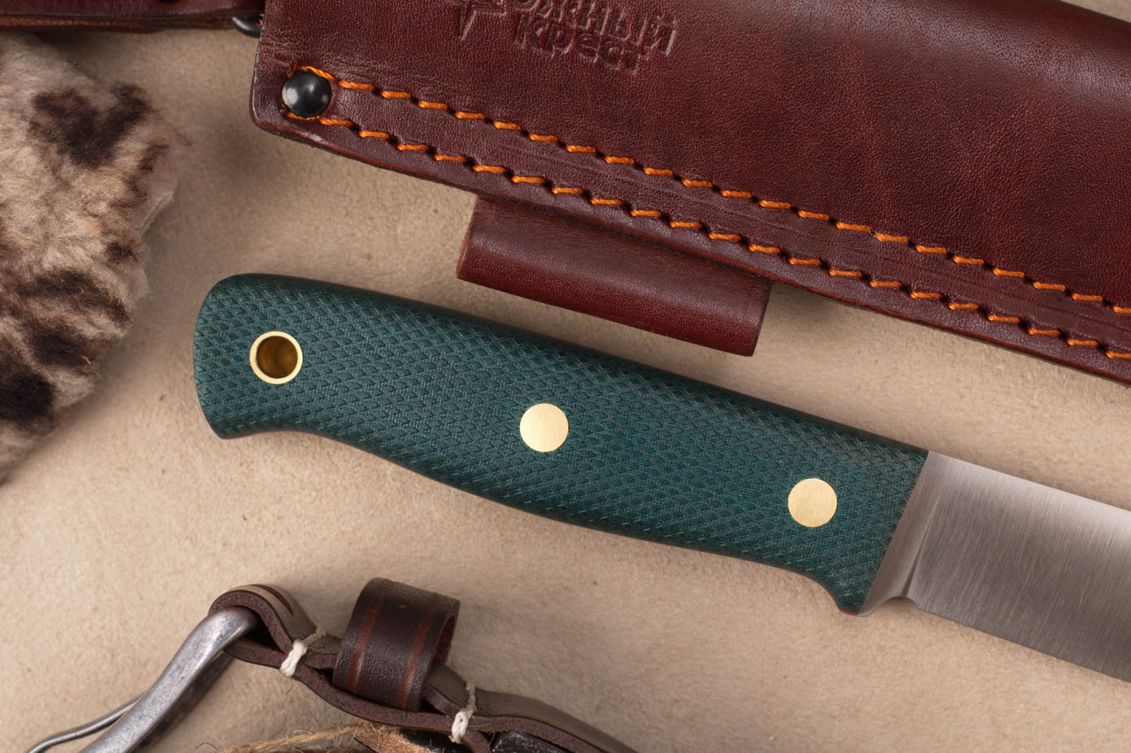 Нож Росомаха CPR изумруд конвекс Южный Крест