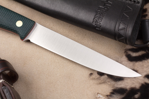 Нож Рыбацкий L N690 изумруд конвекс Южный Крест