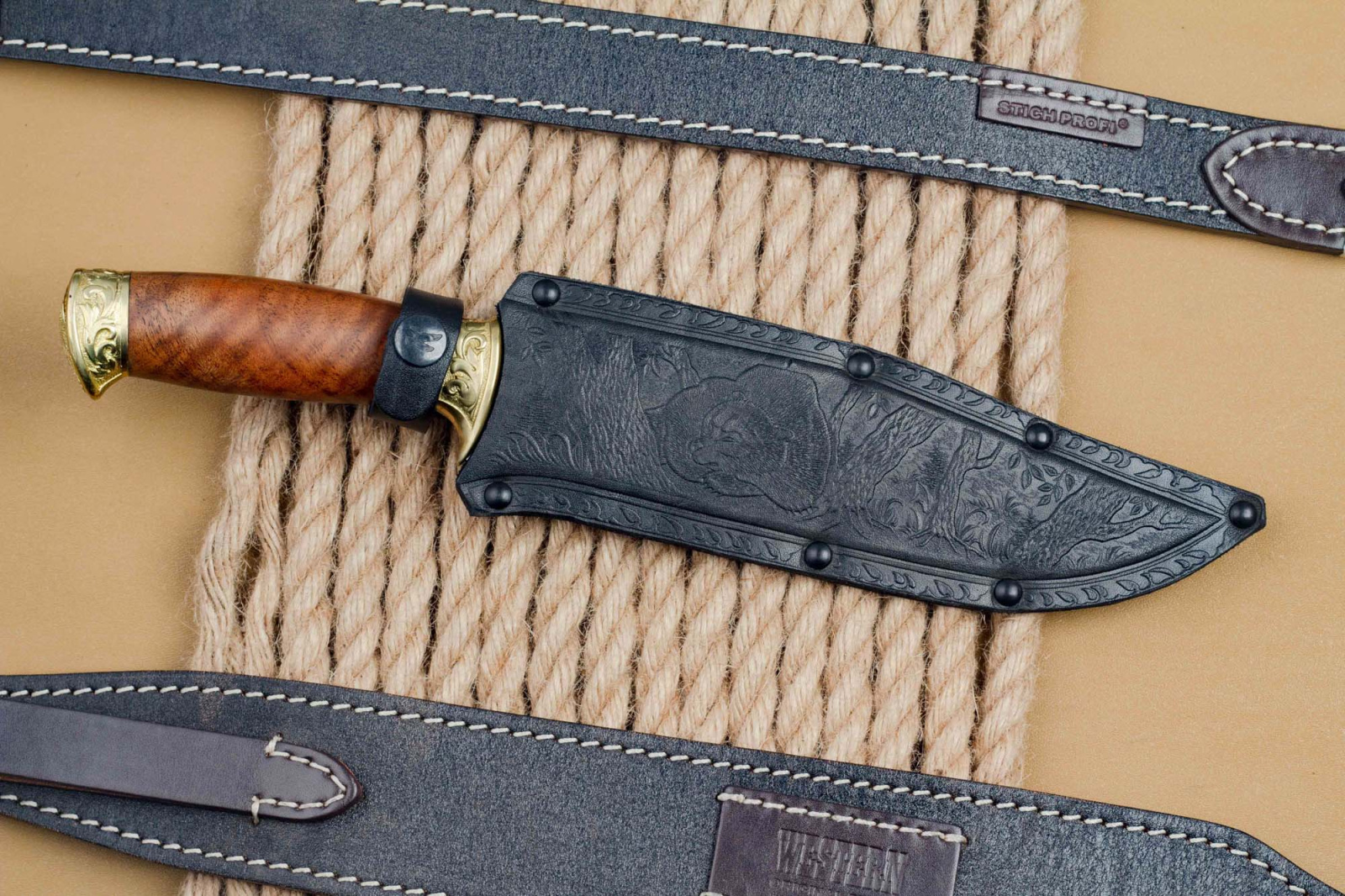 Нож Тайга Большая Латунь