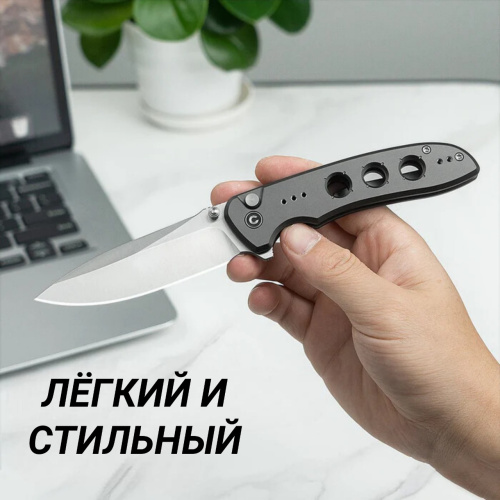 Складной нож CIVIVI Hyperpulse satin сталь 14C28N, рукоять Gray Aluminum