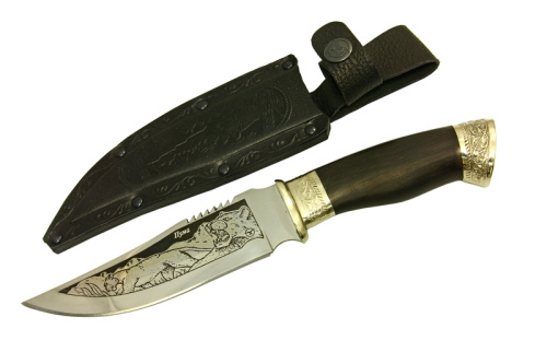 Нож Пума - граб/латунь Беркут Кизляр