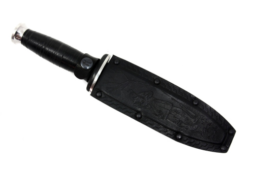 Нож Сталкер Черный Кожа Нож Сталкер Черный Кожа