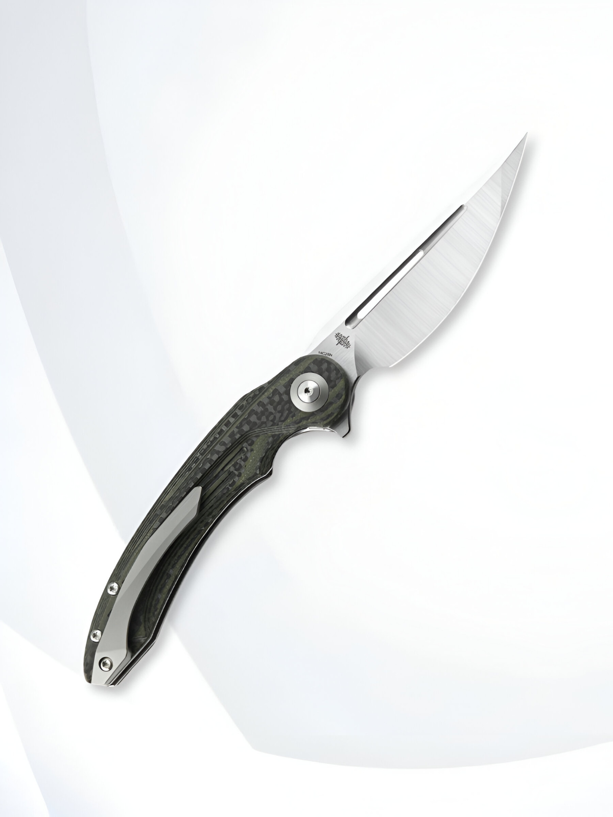 Нож складной Bestech Irida Green Carbon