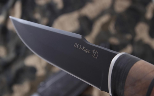 Нож Ш-5 Барс Дерево/Кожа Черный Нож Ш-5 Барс Дерево/Кожа Черный