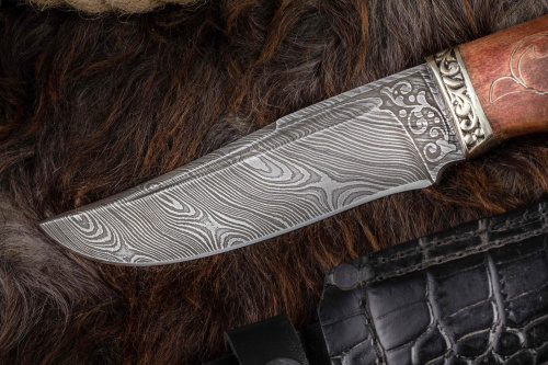 Нож Клык-2 насечка/дамаск Адамов
