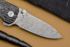 Нож QSP Hawk сталь Damascus, рукоять Aluminum Foil Carbon Fiber