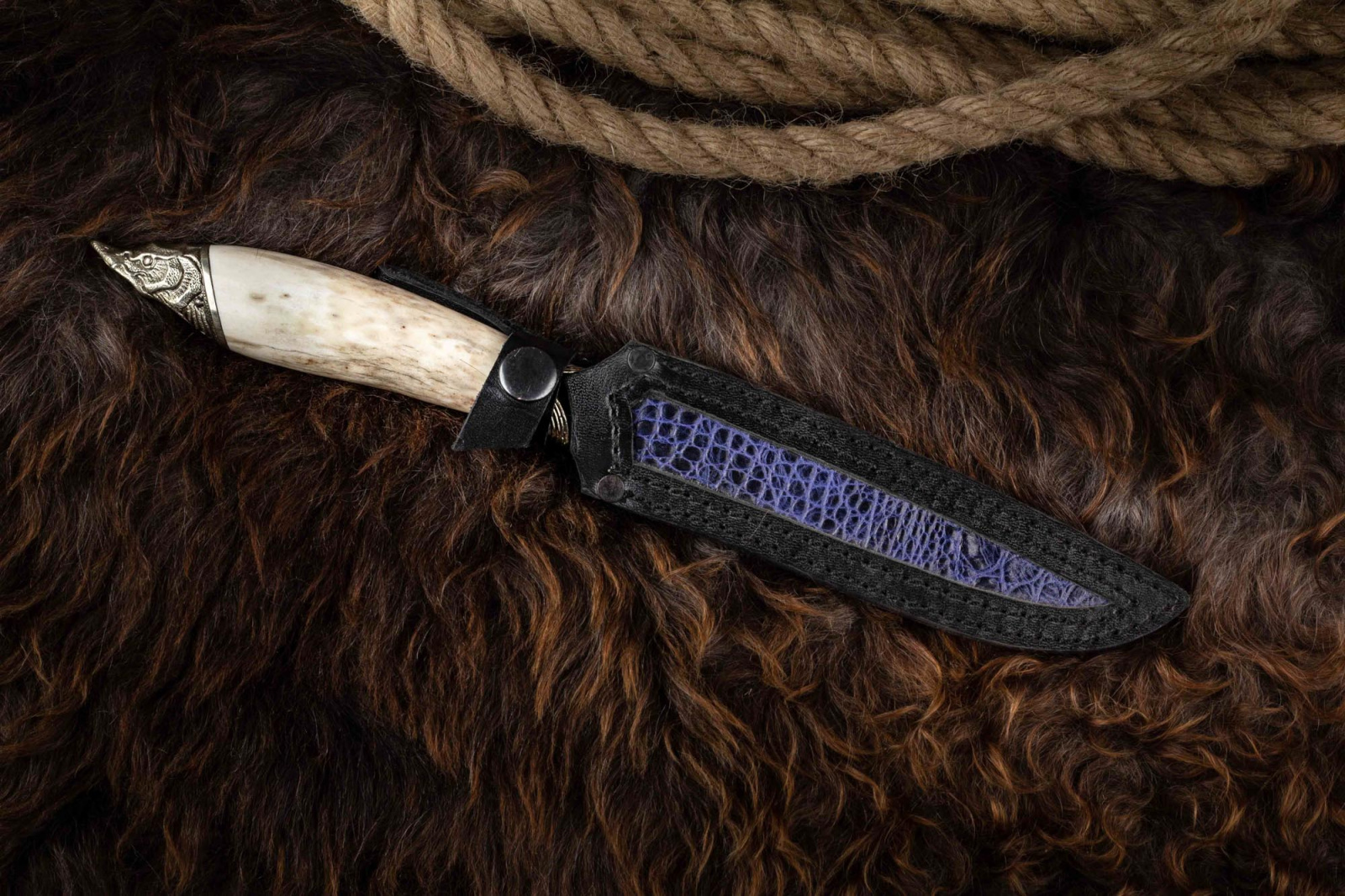 Нож Спец (Осетр) дамаск Адамов